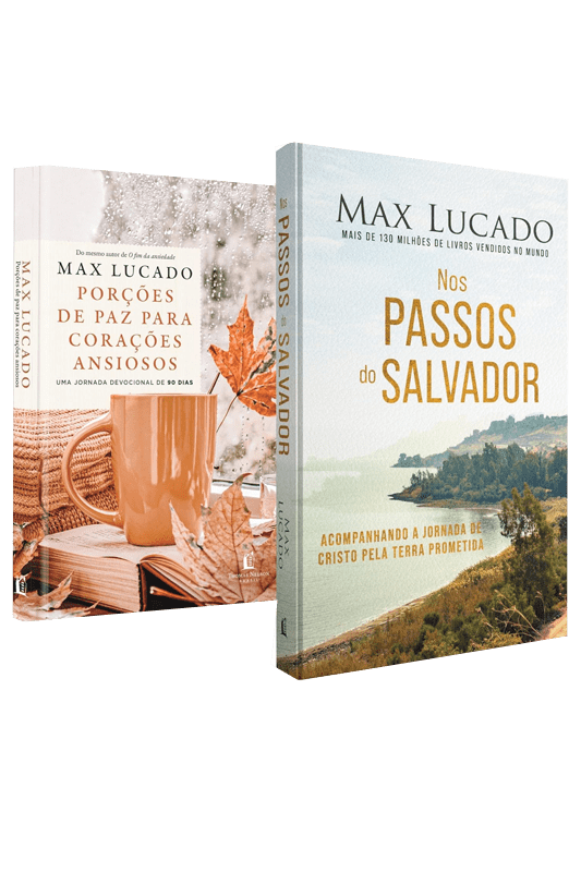 Livro Porções de paz para corações ansiosos + Nos passos do Salvador