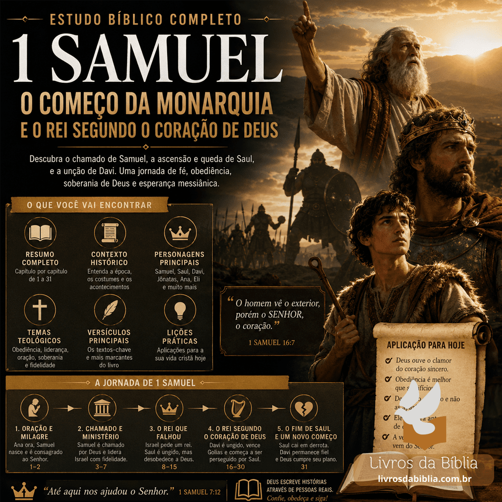 Livro de 1 Samuel: estudo bíblico completo