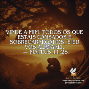 acolhimento e descanso em Deus, perfeita para a mensagem de Mateus 11:28