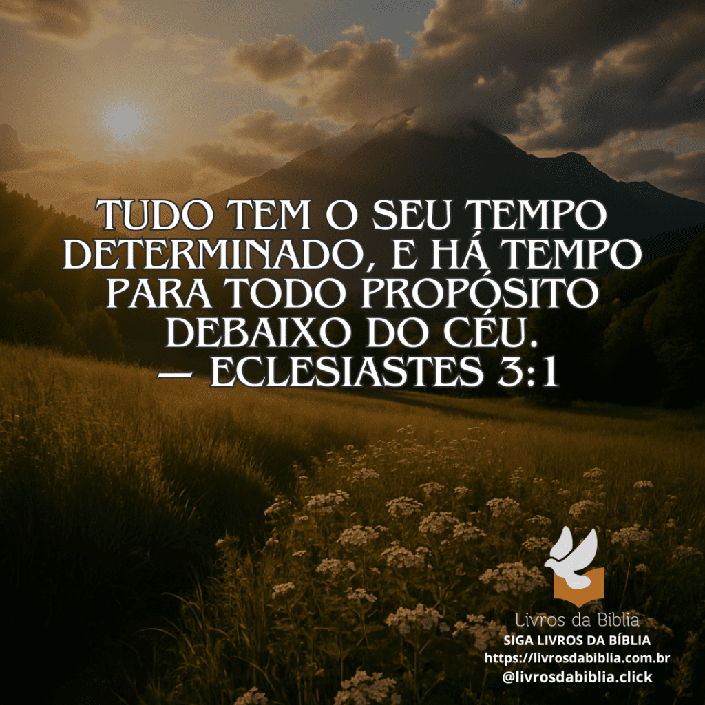 Imagem para reflexão de Eclesiastes 3:1 - O Tempo de Deus é Perfeito