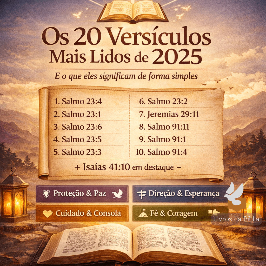 Lista dos 20 versículos mais lidos de 2025